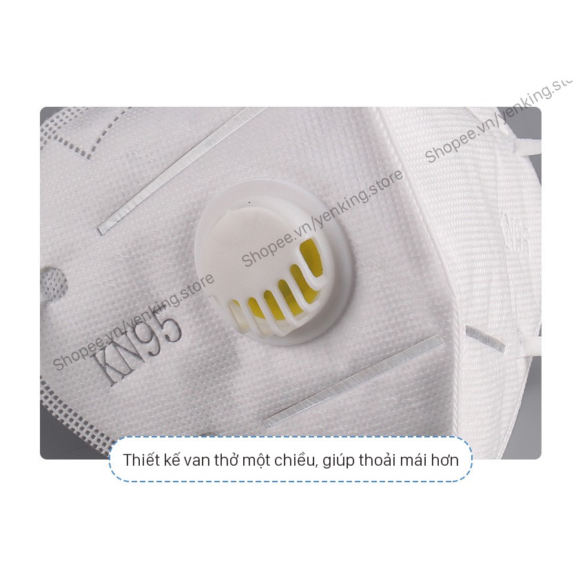 Khẩu trang KN95, N95 có van thở chống bụi mịn và bệnh đường hô hấp