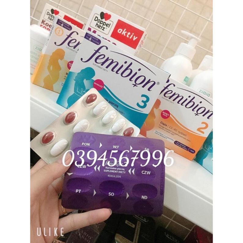 ☂Vitamin bầu FEMIBION số 0,1,2,3 đủ bill, chính hãng