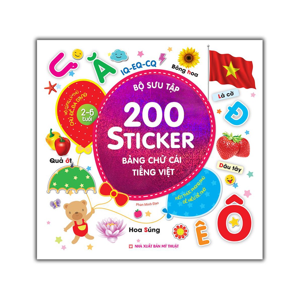 Sách - Bộ sưu tập 200 sticker - Bảng chữ cái tiếng Việt (bìa mềm)