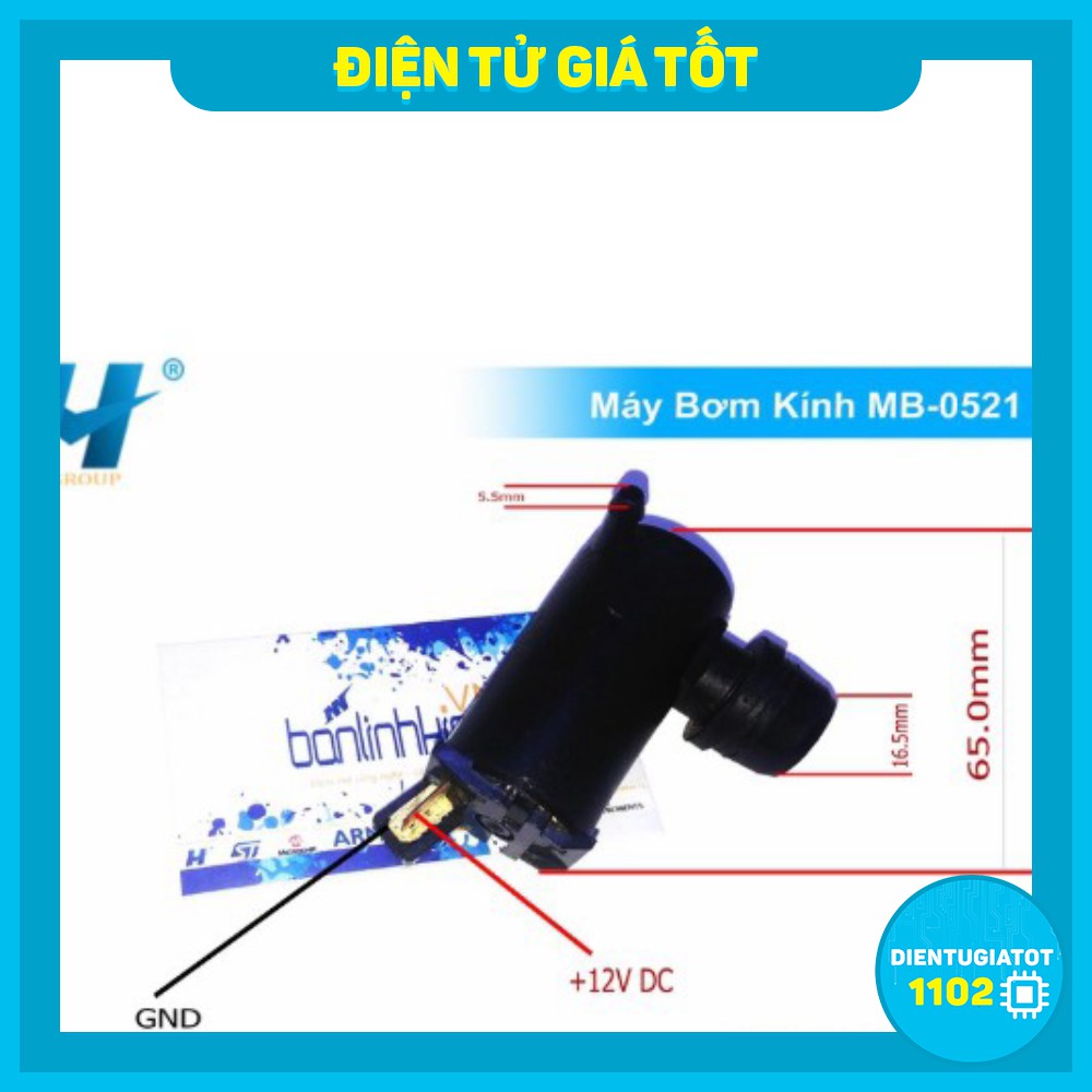 Máy Bơm Kính MB-0521 DC12V❤️ Bơm Kính Oto❤️Máy Bơm 12V Siêu Khỏe