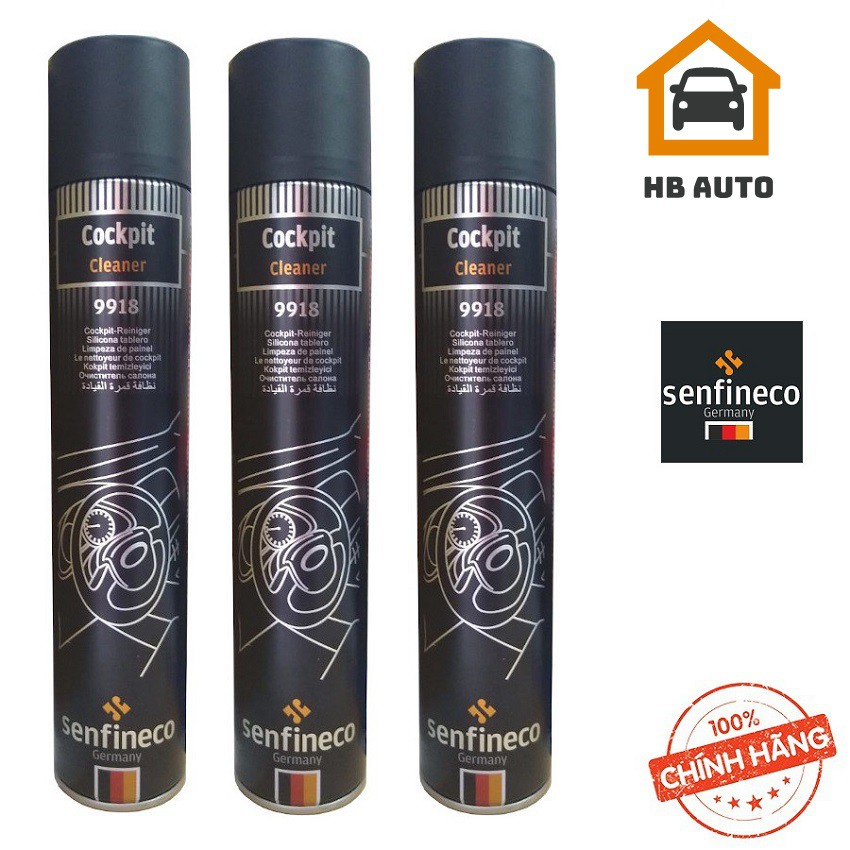 {100% Germany} Dung Dịch Vệ Sinh Tableau Senfineco Cockpit Cleaner 400ML 9918 Làm sạch và bảo vệ bảng điều khiển ô tô.