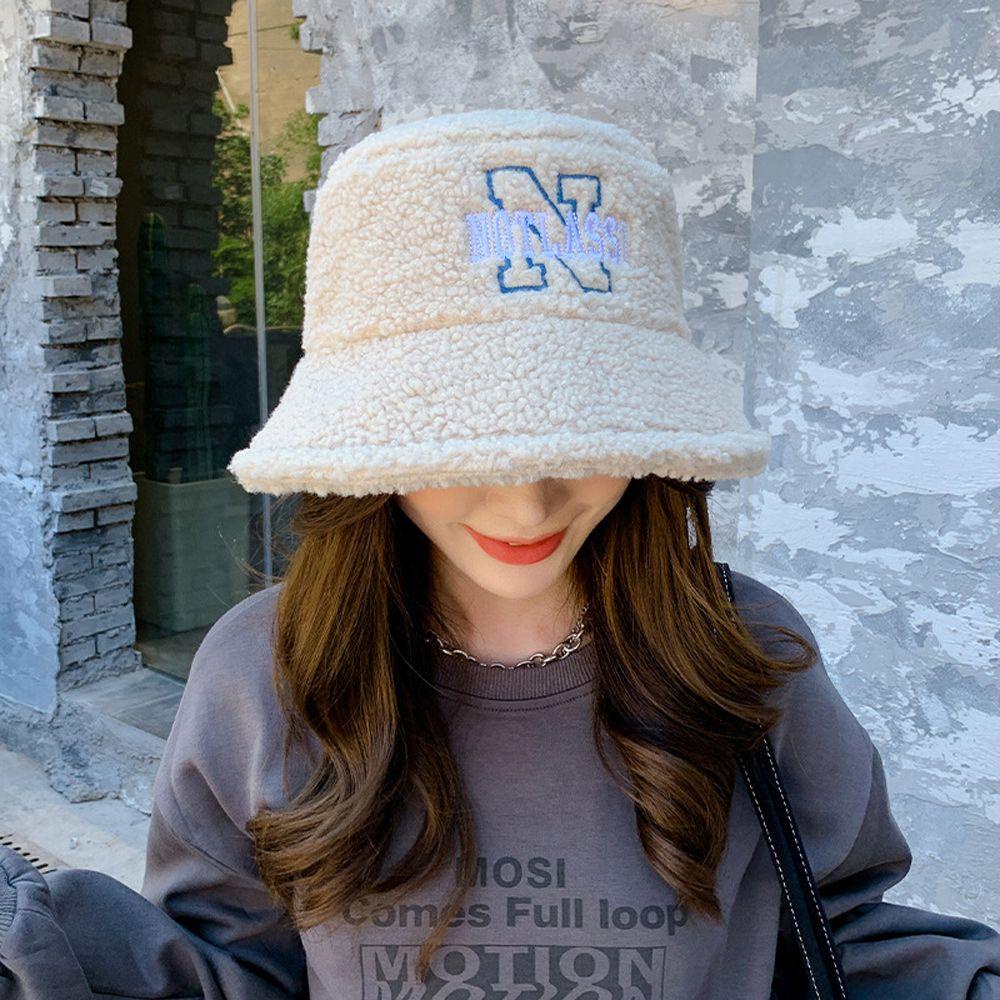 Nón Bucket Chống Nắng In Chữ Thời Trang Mùa Đông Cho Nữ