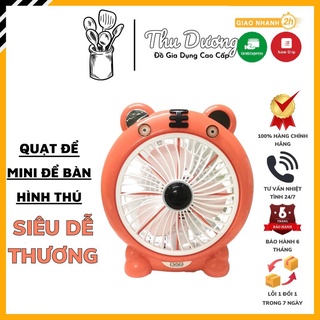 Quạt mini quạt để bàn hình thú dễ thương quạt siêu mát siêu tiện dụng t