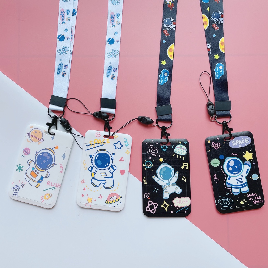 Dây đeo thẻ học sinh, sinh viên, ATM bằng nhựa cứng nhiều hình cute dễ thương (11*7cm)