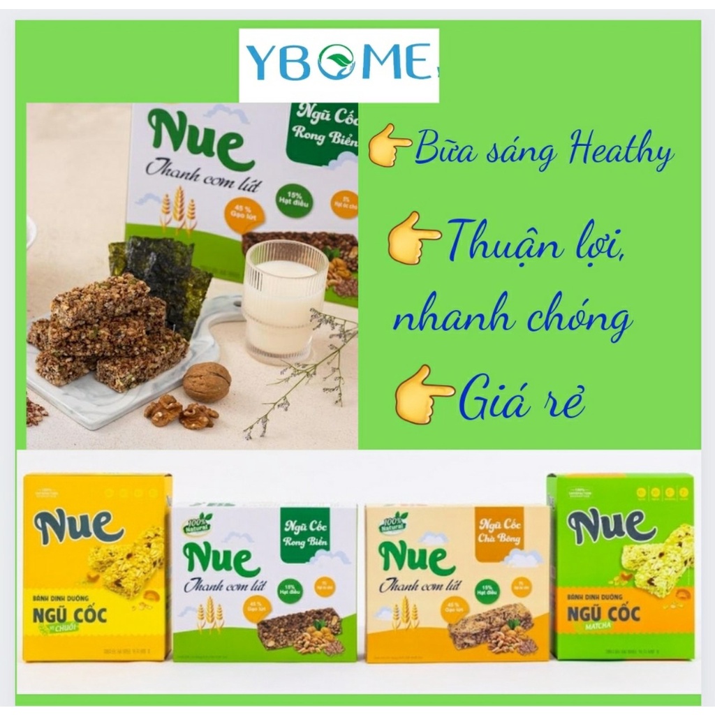 Bánh gạo lứt chà bông, rong biển Nue Ybome Vip. Thanh gạo lứt ngũ cốc ăn kiêng giúp giảm cân, giảm mỡ, tốt cho sức khỏe