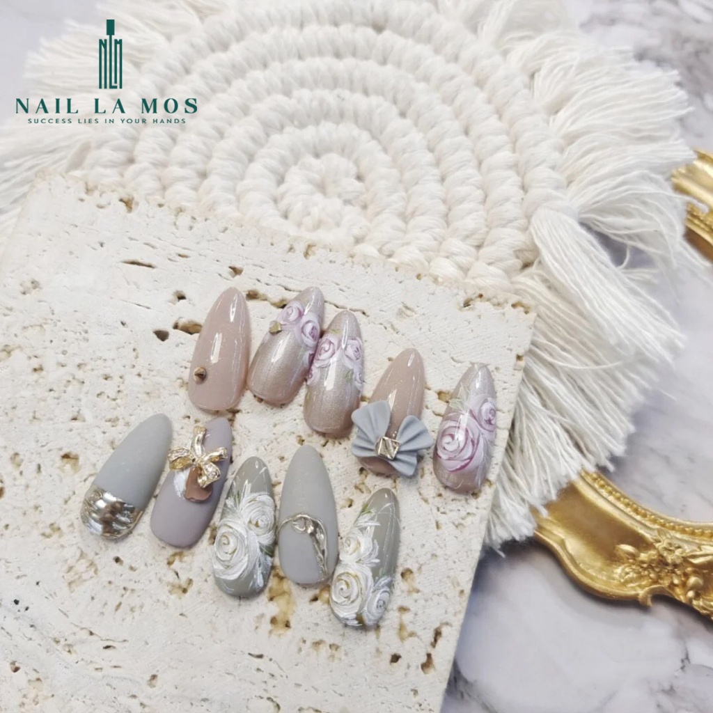 Cọ bản nail Hwahong chính hãng nhập khẩu Hàn Quốc - Cọ bản vuông số 1 vẽ hoa chuyên dụng