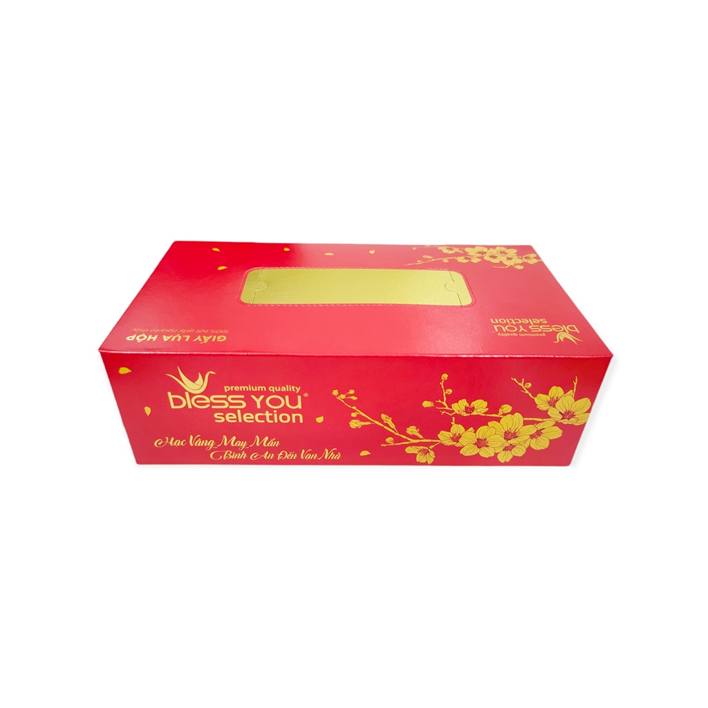 Khăn Giấy Lụa Hộp Bless You 2 Lớp Cao Cấp 100 Tờ