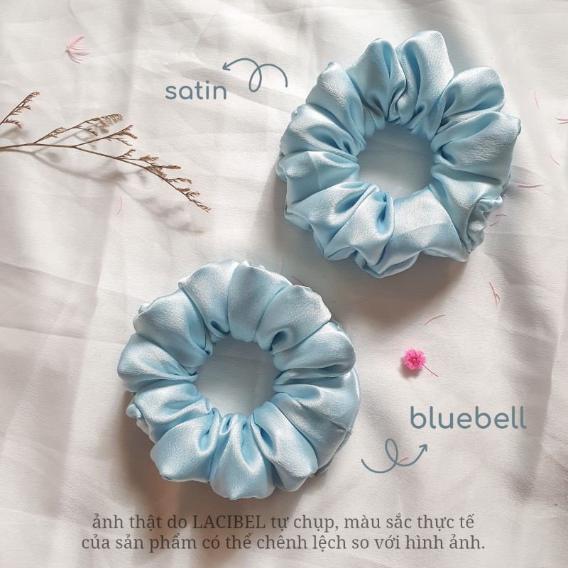 Cột tóc LACIBEL scrunchies, buộc tóc vải lụa cao cấp