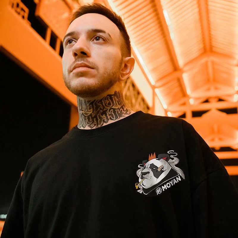 Áo thun ngắn tay dáng rộng in hoạt hình gấu trúc kiểu Hàn Quốc thời trang mùa hè dành cho nam và nữ M-8Xl