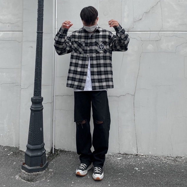 Áo Flannel MENTAL® M LOGO CASUAL FLANNEL SHIRT