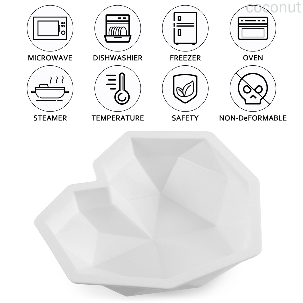 Khuôn Silicon Làm Bánh Hình Trái Tim Diy