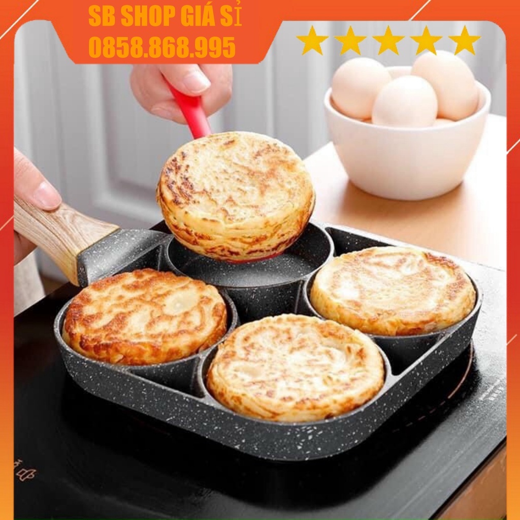 Chảo chia 4 ô, chiên rán đa năng siêu hot ( dùng được cho bếp từ )