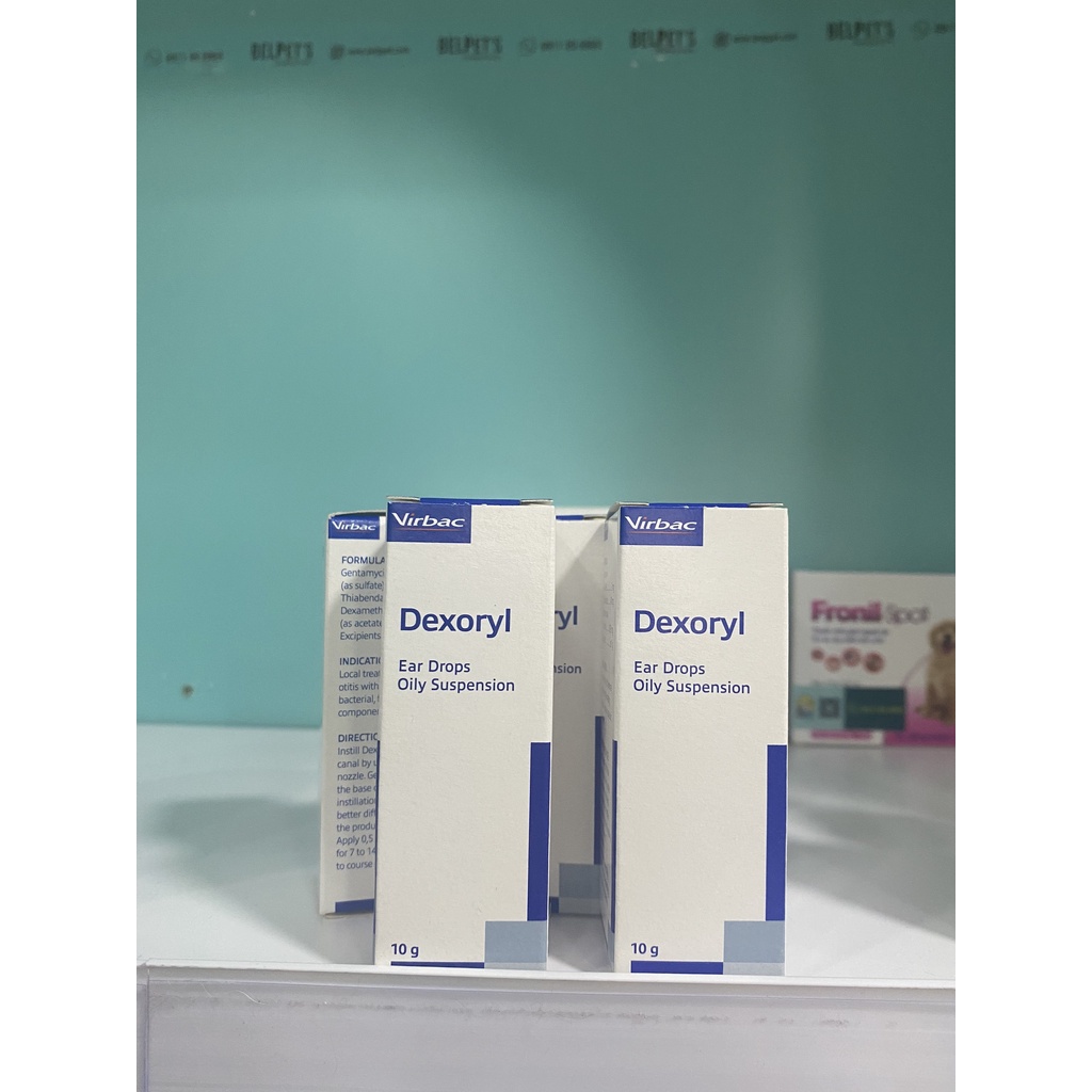 Thuốc Nhỏ Tai Cho Chó Mèo Dexoryl Dung Dịch Vệ Sinh Tai  Điều Trị Viêm Tai Ve Rận Cho Chó Mèo Khối Lượng 10gr