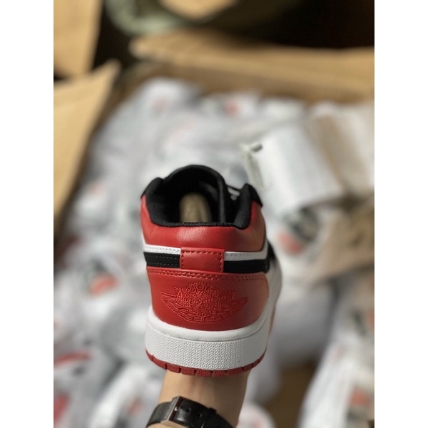 [MINTSTORE] Giày Sneaker Đen đỏ cổ thấp