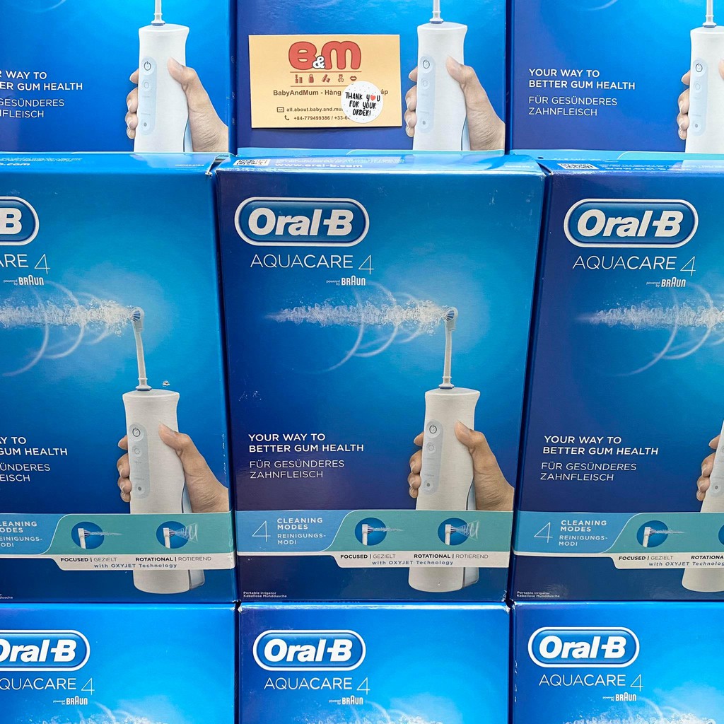 Máy tăm nước ORAL B AQUACARE 4, AQUACARE 6 tách set - hàng chính hãng [bill Pháp]