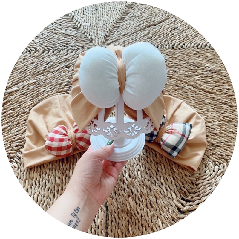 Mũ vải sang chảnh cho bé( 4-7kg.6-10kg)