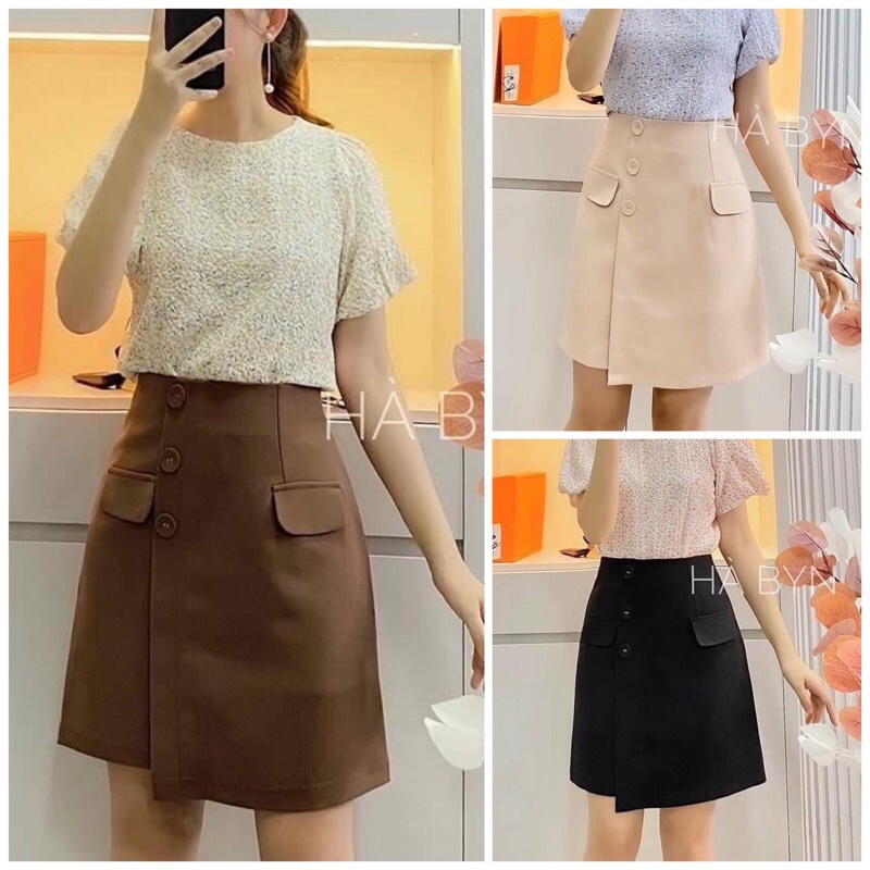 Chân váy công sở hàng thiết kế lưng cao cạp liền phong cách hàn quốc Thời Trang Shees M222