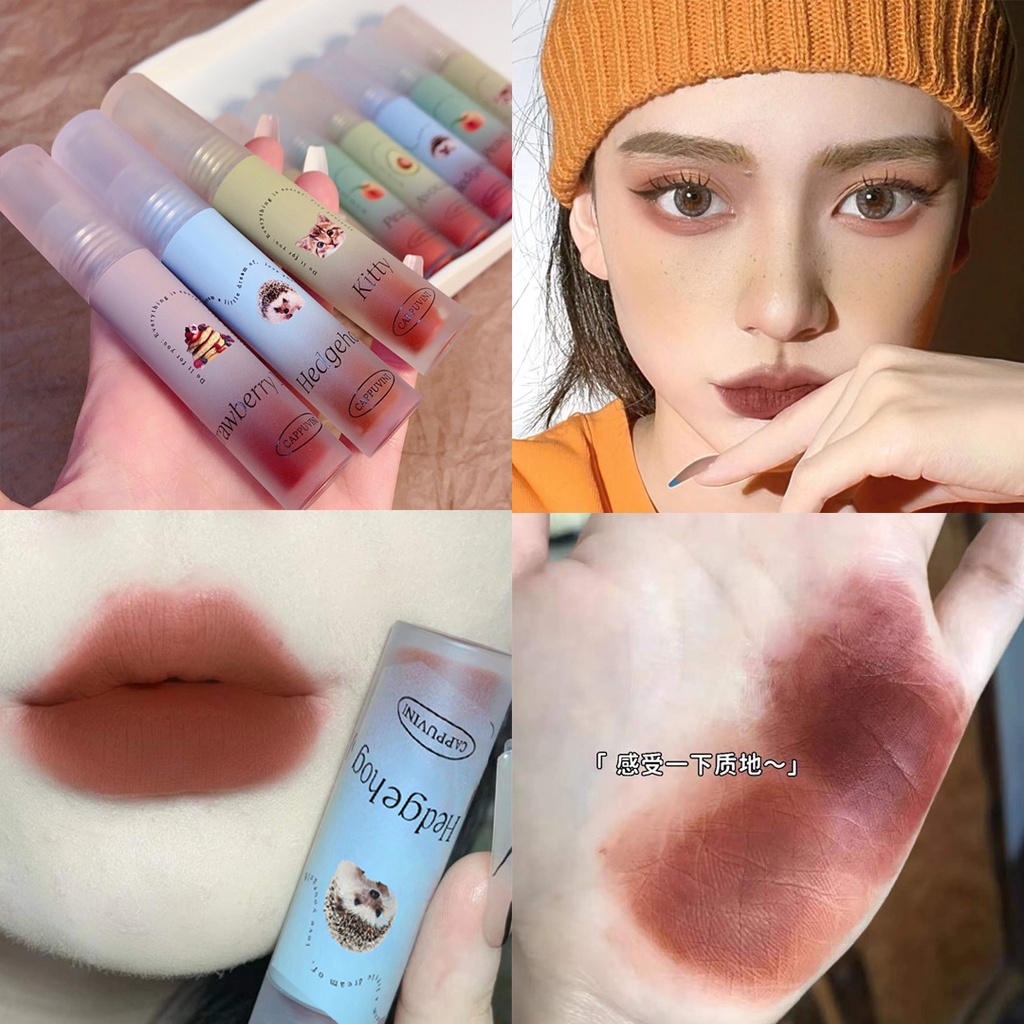 Son Môi Abpopa KEKE MOOD/Papuvini Kiss Chất Nhung Lì Mềm Chống Thấm Nước Lâu Trôi