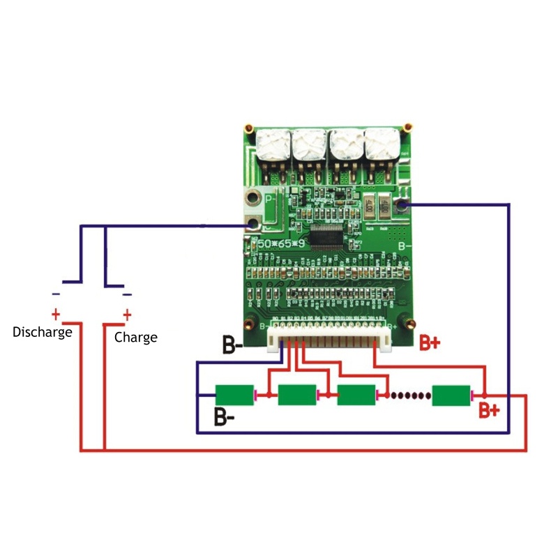 Bảng Mạch Bảo Vệ Cho Mô-Đun BMS- Module 11S 40V 30A