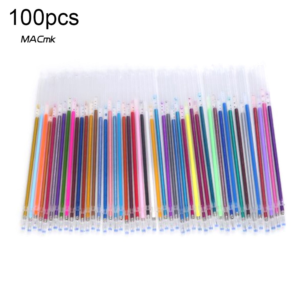 Set 12/24/36/48/100 ruột bút gel thay thế 1mm nhiều màu sắc