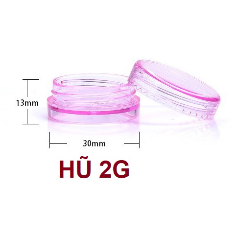 Combo 100 hũ nhựa pet 2G 3G 5g đáy tròn xịn chiết mỹ phẩm, cream, thuốc - Hủ chiết mỹ phẩm du lịch