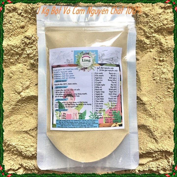 Bột Vỏ Cam 1 Ký nguyên chất thiên nhiên 100% có giấy VSATTP và ĐKKD dùng đa công dụng