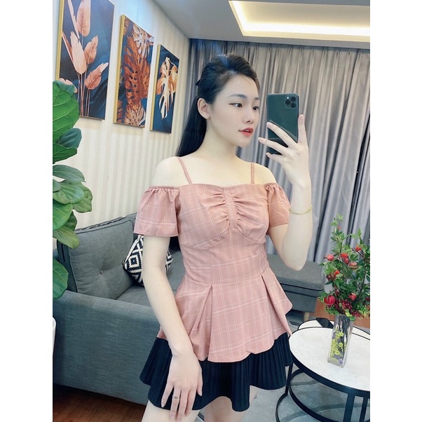 Bán sỉ áo kiểu dây kẻ  chất voan