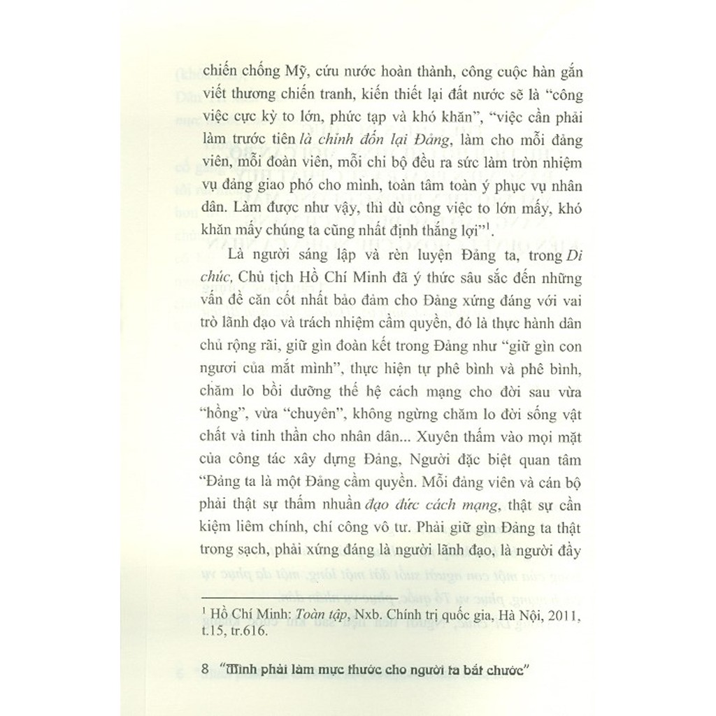 Sách - &quot;Mình Phải Làm Mực Thước Cho Người Ta Bắt Chước&quot;