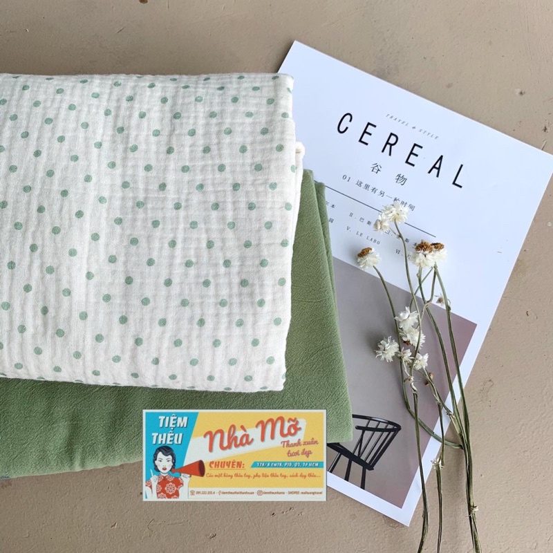Vải xô muslin hoa nhí và Linen hoa nhí
