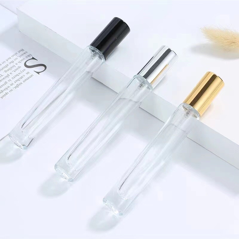Chai chiết nước hoa thuỷ tinh dung tích 10ml dáng cao, thân tròn cao cấp