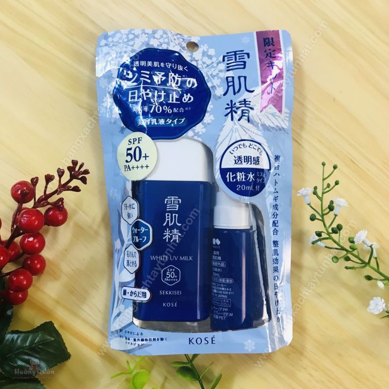 kem chống nắng Kose Sekkisel -  White UV Milk Kit 60g