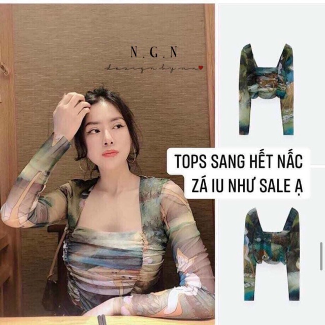 [ Hàng Hót ] Áo Lưới Chun Eo Đẹp Xuất Sắc (kèm ảnh thật)