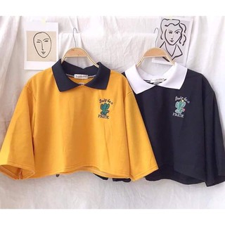 [Free ship toàn quốc] - Croptop HÌNH THÊU gấu con (Xinh chạy đâu cho thoát)