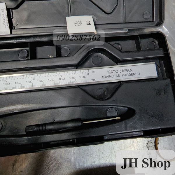 thước kẹp điện tử 200mm thép không gỉ hàng chuẩn JAPAN (KATO)