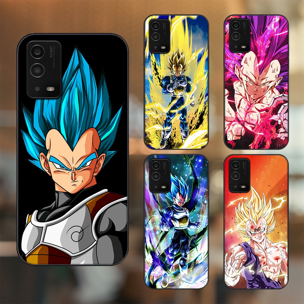Ốp lưng Oppo A55 4G, A55 5G viền đen in hình Vegeta Dragon Ball