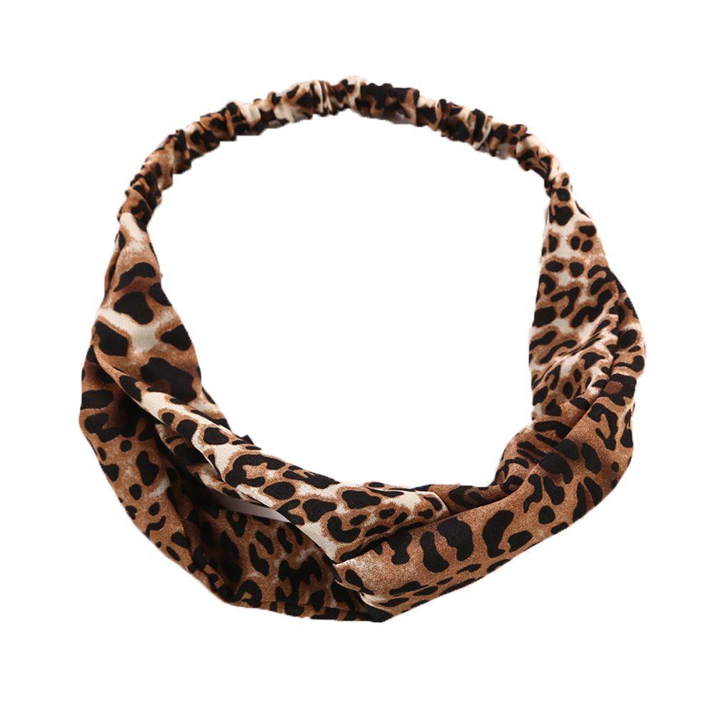 ANEMONE Băng Đô Cài Tóc Thắt Nơ Họa Tiết Da Báo Phong Cách Hàn Quốc