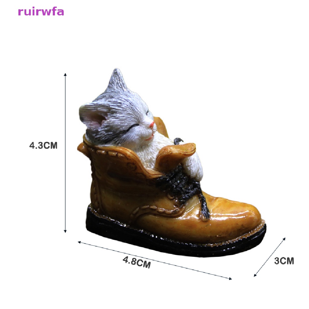 Ruirwfa Mô Hình Mèo Đang Ngủ Mini Để Bàn Trang Trí Tiểu Cảnh Mới