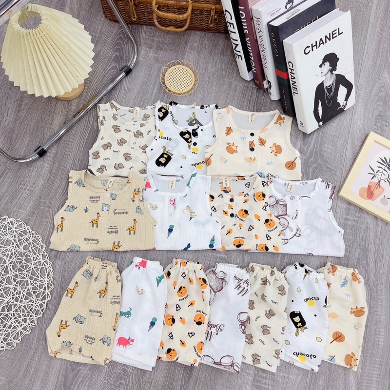 Bộ ba lỗ chất xốp mềm mát cho bé trai, bé gái - B3LX