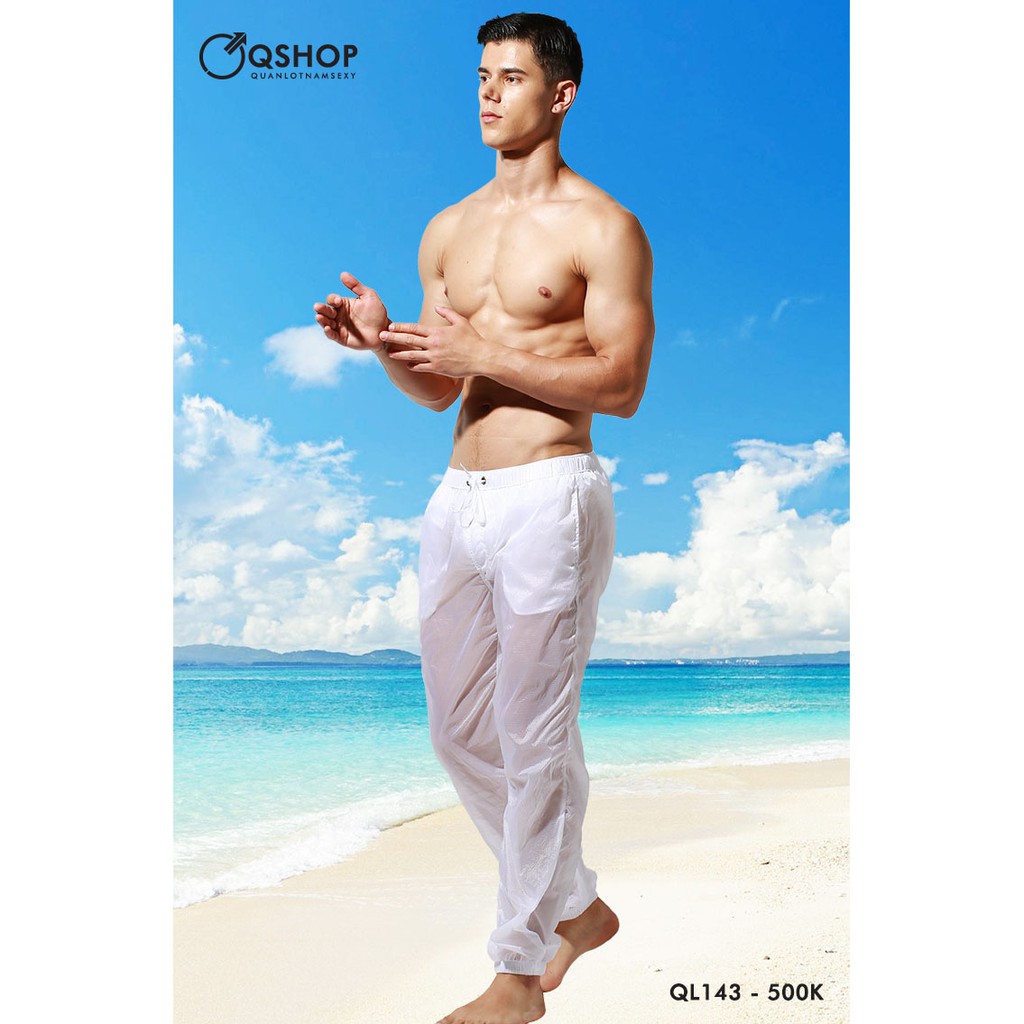 QUẦN DÀI VẢI DÙ MỎNG XUYÊN THẤU SEXY QL143