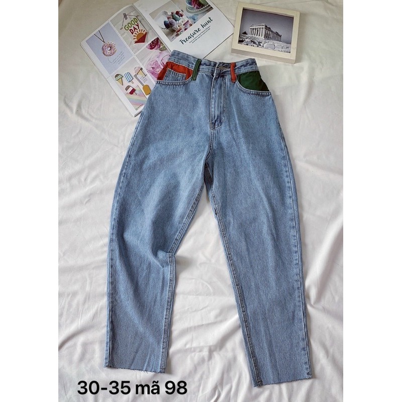 Quần baggy jean nữ 🚛 FREESHIP 🚛 Quần baggy jean nữ ống rộng lưng cao size đại hàng VnXK bigsize nữ 2Kjean Ms98 | BigBuy360 - bigbuy360.vn