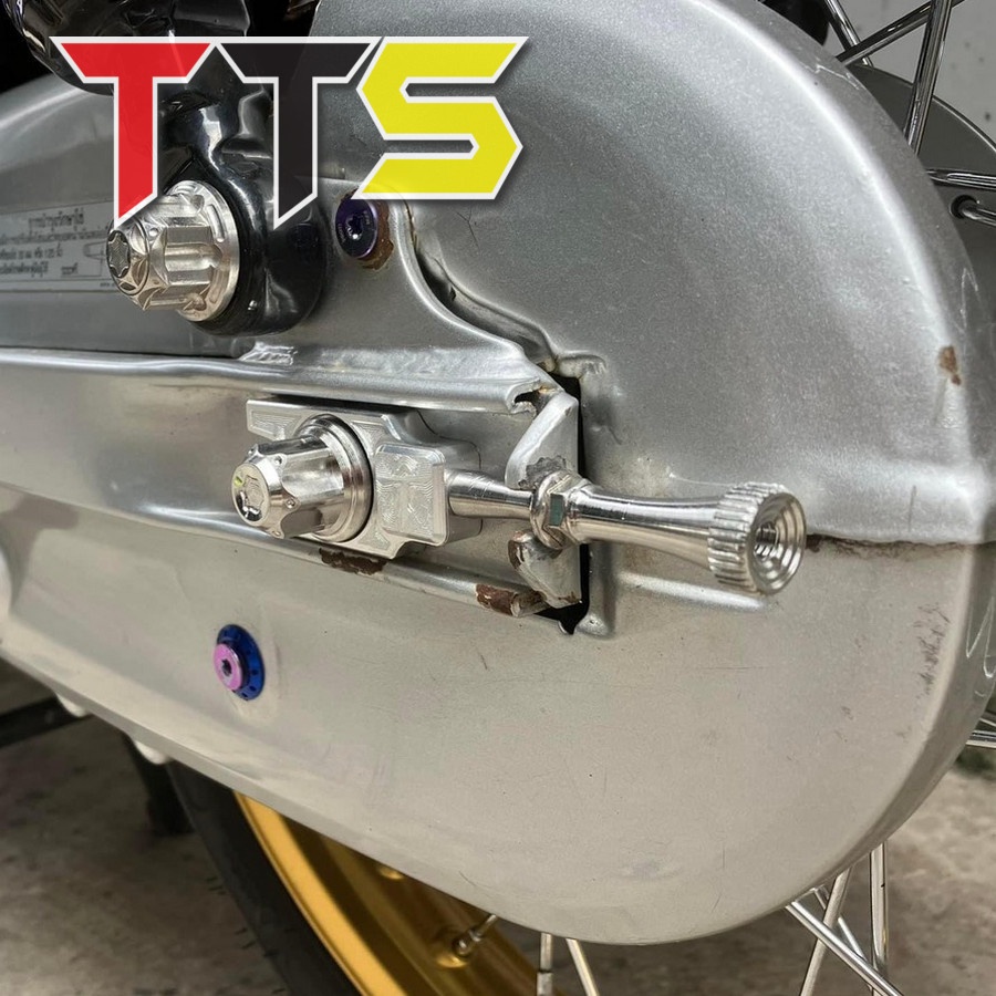 Bát tăng sên Salaya v2 chất liệu nhôm nguyên khối cnc kèm ốc tăng sên inox lắp cho WAVE, DREAM các đời