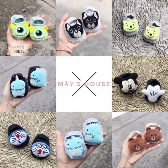 Vớ baby hình thú set 2 đôi 75K