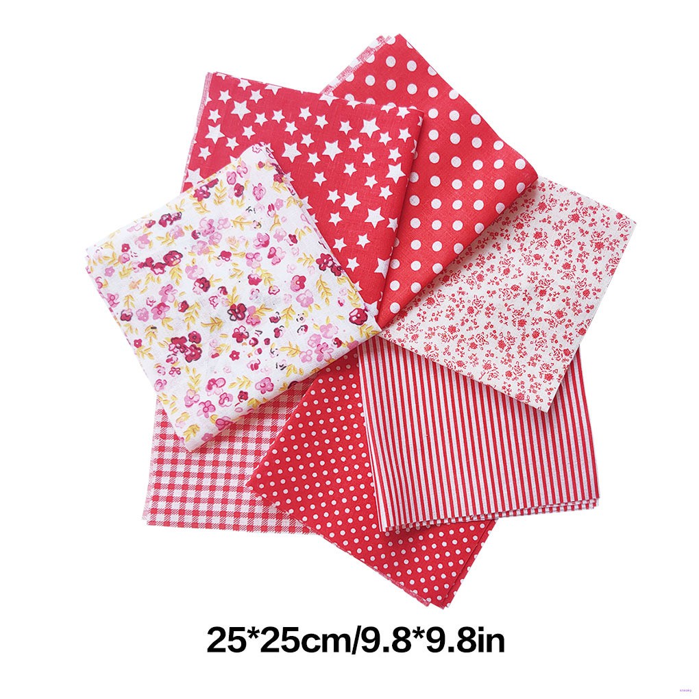 Set 7 Tấm Vải 25x25cm Họa Tiết In Đa Năng Tiện Dụng