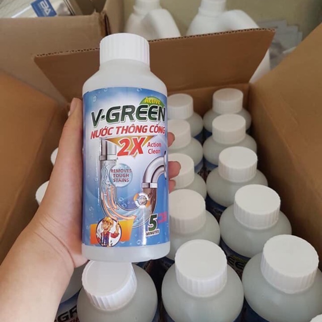 Bột thông cống Vgreen 500ml