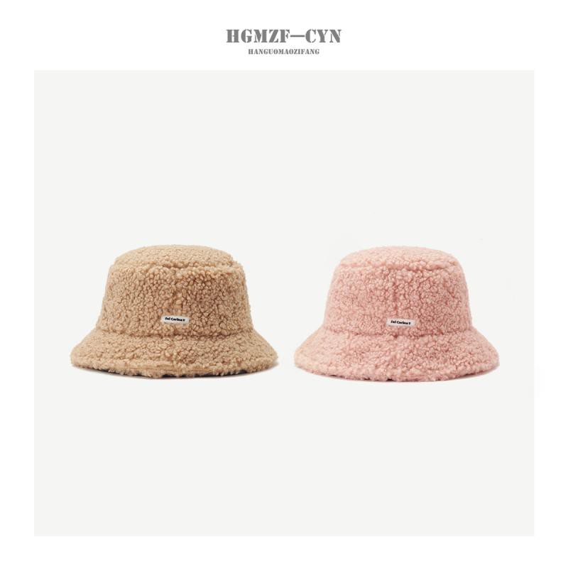 Nón tai bèo vải len lông cừu in chữ phong cách Harajuku Hàn Quốc giữ ấm đa năng thời trang mùa đông cho nữ