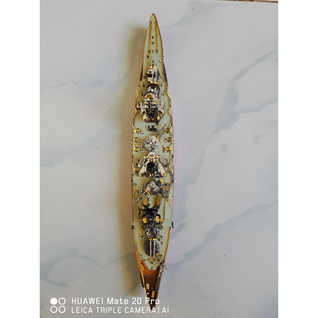 Chưa Ráp Mô Hình Thép 3D Piececool Tàu Chiến Thiết Giáp Hạm Hải Quân Nhật Bản Fuso Battleship