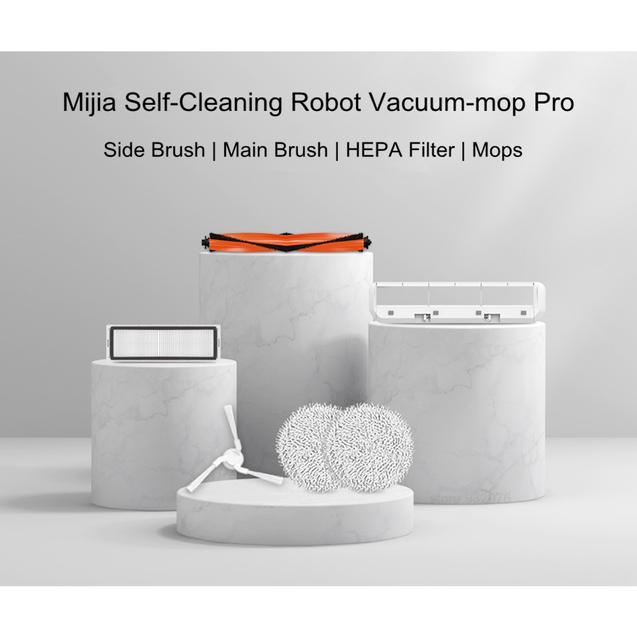Phụ Kiện Bàn Chải Chính + Tấm Lọc + Bàn Chải Phụ Cho Robot Hút Bụi Mijia Pro / stytj06 Whm