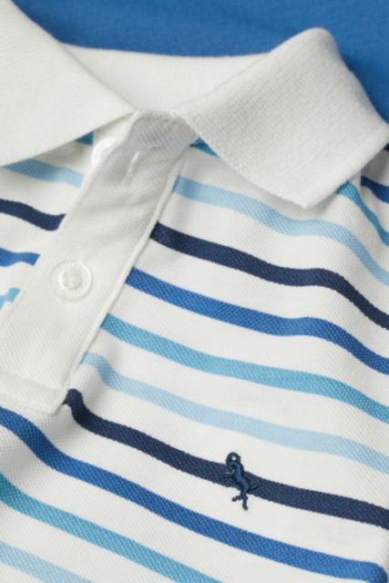 Sét 2 áo Polo sọc xanh H&amp;m chuẩn auth Mỹ cho bé trai lớn