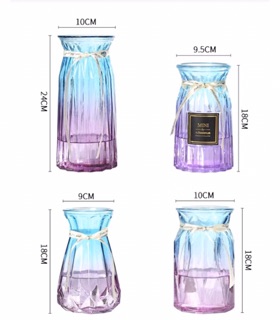 Sẵn hàng - Bình thuỷ tinh ombre set 4 chiếc