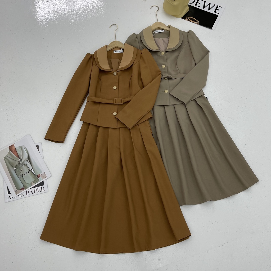 Set áo kí giả đai eo kèm chân váy ZYM'S HOUSE K717,K718,K719